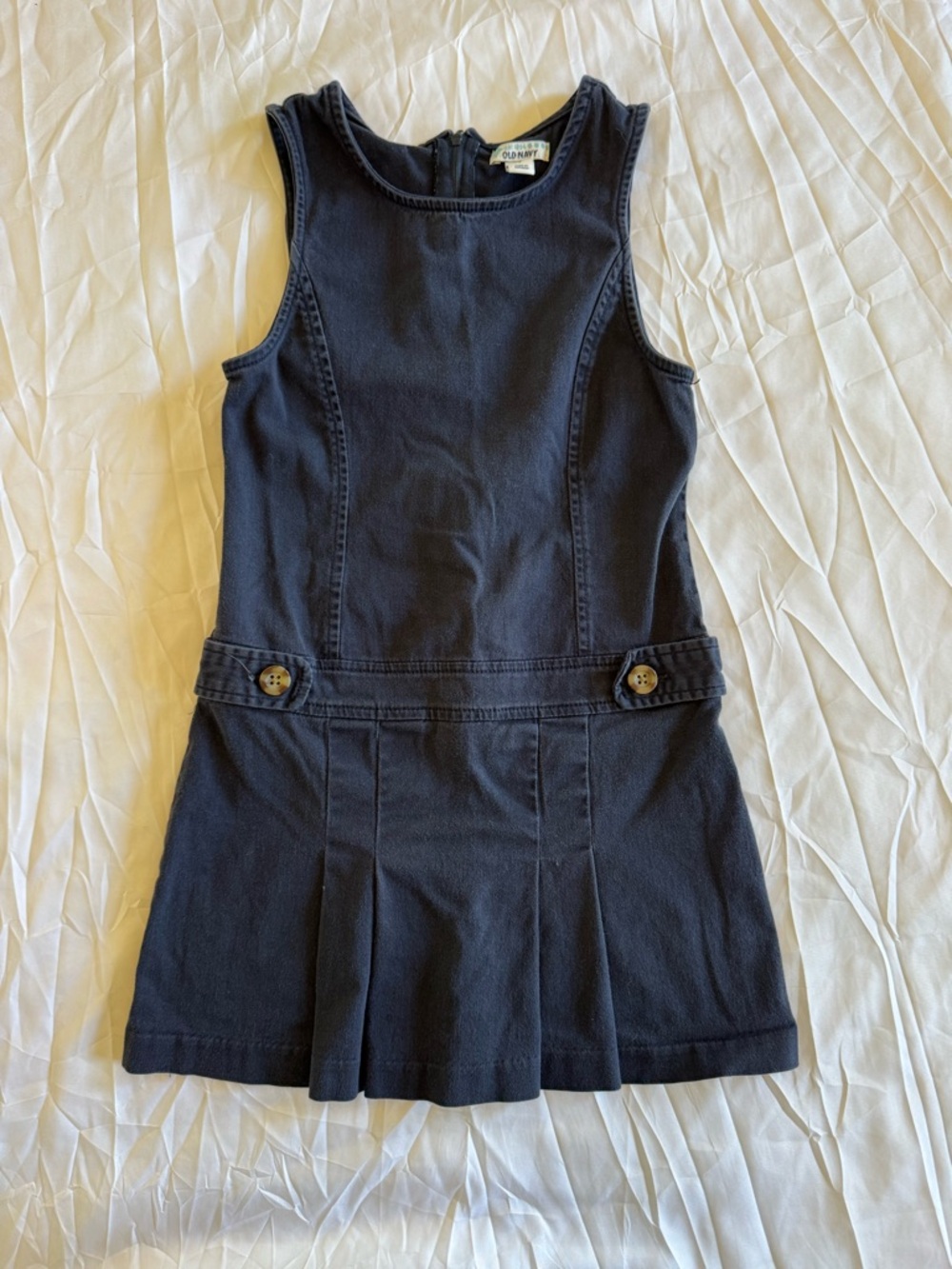 Old Navy Navy Sleeveless Pleated School Jumper size 7